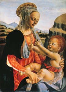 مادونا والطفل ، حوالي 1470 ، بقلم أندريا ديل فيروكيو (1437-1488) ، زيت على خشب ، 75.5 × 54.8 سم بواسطة أندريا ديل فيروتشيو