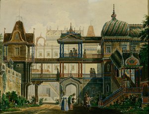 تصميم المسرح لأوبرا Askolds Grave من قبل A. Verstovski ، 1841
