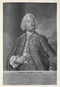 كارل هاينريش غراون (1703-59) منقوش بواسطة فالنتين دانيال بريسلر (1717-65) 1752 (mezzotint) بواسطة أندرياس مولر