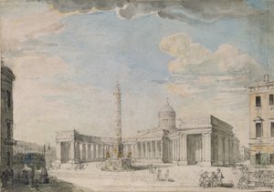 كاتدرائية كازان في سانت بطرسبرغ ، ج. 1800 بواسطة أندريه نيكيفوروفيتش فورونيخين