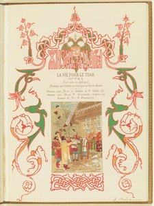 برنامج للأوبرا حياة للقيصر بقلم جلينكا ، 1896.