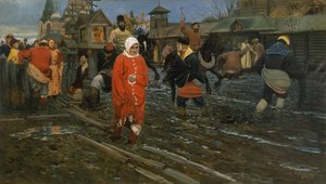 شارع موسكو في القرن السابع عشر في عطلة رسمية ، 1895