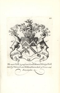 Coat of arms and crest of Lord Edward Henry Rich, 7th Earl of Warwick and Holland, Baron RIch of Leeze and Kensington بواسطة أندرو جونستون