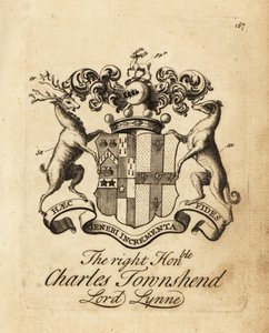 شعار النبالة للرايت أونرابل تشارلز تاونسند ، اللورد لين ، 3rd Viscount Townshend بواسطة أندرو جونستون
