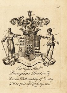 Coat of arms of the Right Honourable Peregrine Bertie, Baron Willoughby of Eresby, Marquis of Lindsay, 2nd Duke of Ancaster and Kesteven بواسطة أندرو جونستون