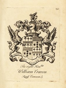 شعار النبالة للرايت أونرابل ويليام كرافن ، اللورد كرافن ، البارون كرافن الثالث (1700-1739) بواسطة أندرو جونستون