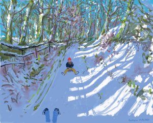 لوحة iPad ، Sledging ، Windley Lane ، Idridgehay ، Belper ، 2021 ، المطبوعات متوفرة. بواسطة أندرو ماكارا