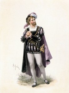 باس ، كولين ، في دور فاوست في أوبرا "فاوست" لتشارلز جونود (1818-1893). رسم أ. مورتون. القرن ال 19.