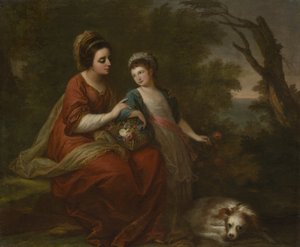 السيدة هيو مورغان وابنتها ، حوالي 1771 (زيت على قماش) بواسطة أنجليكا كوفمان