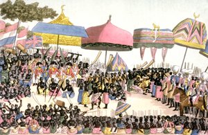 السفارة الإنجليزية في ساحل العاج، حوالي 1820 (نقش) بواسطة أنجيلو (بعد) بياسيولي