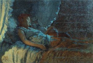 فجر سعيد ، لأنجيلو موربيلي (1853-1919) ، زيت على قماش بواسطة أنجيلو موربيلي