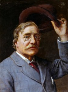 بورتريه ذاتي لأنجيلو رومانيولي (فلورنسا 1840 - بعد 1897) بواسطة أنجيلو رومانيولي