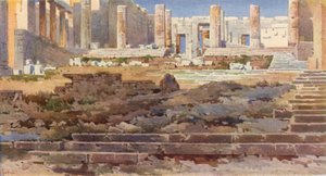 Propylaea على الأكروبوليس ، أثينا (لون ليثو)