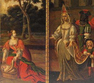 شاشة مزدوجة الجوانب ذات أربعة أضعاف ، c.1700