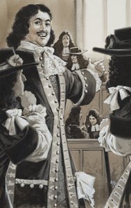 بطرس الأكبر (1672-1725) في البلاط (غواش على ورق) بواسطة أنجوس ماكبرايد