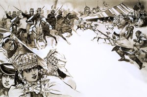 الفرنسيون يغزون الجزائر (غواش على ورق) بواسطة أنجوس ماكبرايد