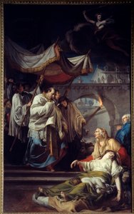 Borromee يتواصل مع الآفات. سانت تشارلز بوروميه (كارلو بوروميو بواسطة أنيست تشارلز غابرييل ليمونير