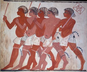 نسخة من الرسم من المقبرة الخاصة 74 لثني ، طيبة 1 ، 1 ، 144-146 ، القرن العشرين بواسطة آنا