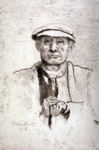 "العجوز في قبعة مسطحة" ، 1916.