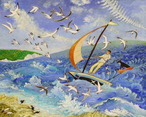 والاس يذهب إلى البحر، 2017 (أكريليك)