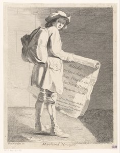 Rondreizende prentverkoper تاجر الصور (العنوان على الكائن) الدراسات التي تم إجراؤها في الشعب السفلي أو الكري في باريس. البدلة الثالثة. (عنوان السلسلة على الكائن) بواسطة آن كلود فيليب كايلوس