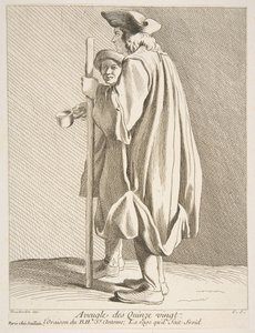 رجل أعمى من مستشفى Quinze-Vingts ، 1738. بواسطة آن كلود فيليب دي كايلس