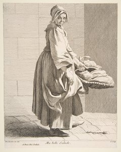 بائع الخس ، 1742. بواسطة آن كلود فيليب دي كايلس