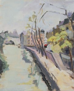 Quai des Grands Augustins ، باريس ، 1961 (زيت على ورق)