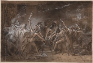 قسم الرؤساء السبعة ضد طيبة ، ج. 1800. بواسطة آن لويس جيروديت دي رويسي تريوسون