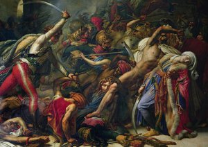 الثورة في القاهرة ، 21 أكتوبر 1798 ، 1810 (تفاصيل 91913) بواسطة آن لويس جيروديت دي رويسي تريوسون