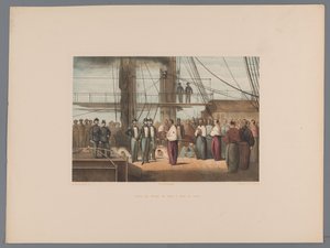 زيارة أمير Fisen على متن الباخرة التجديف Zr.Ms Gedeh Visite du prince de Fisen a bord du Gedeh (العنوان على الجسم) Souvenir du Japon vues d