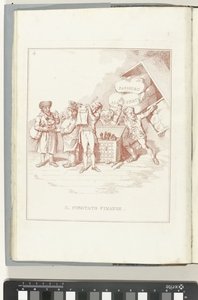 Comité van Financiën ، 1795 لجنة المالية (العنوان على الكائن) Hollandia Regenerata (Italiaanse kopie) (عنوان المسلسل) تجديد هولندا: مرآة لجميع الشعوب المجددة (عنوان السلسلة على الكائن) بواسطة جيمس جيلراي (ربما)