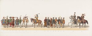 موكب دلفت عام 1873 (اللوحة السادسة) موكب بالملابس أقامه أعضاء Delftsche Studentencorps في 8 يوليو 1873 ، يصور: دخول Karel van Egmond ، دوق Guelders ، كونت Zutphen ، إلى Arnhem في عام 1492 (سلسلة ti بواسطة تريسلينج وكومب.