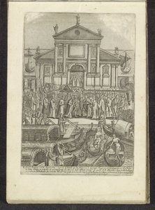 Doge en Serenissima Signoria voor de kerk van San Giorgio Maggiore te Venetië Scènes uit het Venetiaanse leven (عنوان المسلسل) Habiti d