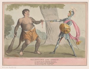 الرسوم الكاريكاتورية السياسية الإنجليزية ، 1835 فالنتين وأورسون (العنوان على الكائن) بواسطة توماس ماكلين