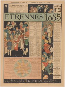 قائمة صندوق J. Hetzel & Cie في باريس Etrennes 1885 (العنوان على الكائن) بواسطة جي فيشباخ