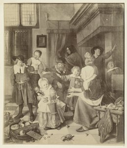 استنساخ الصور للوحة Sint-Nicolaasfeest بواسطة Jan Steen بواسطة ليون وليفي (منسوب إلى)