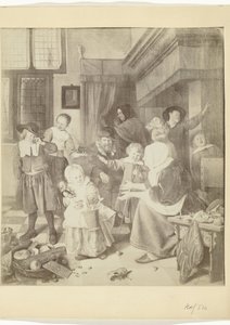 استنساخ الصور للوحة Sint-Nicolaasfeest بواسطة Jan Steen بواسطة ليون وليفي (منسوب إلى)