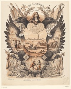 لوحة تذكارية بمناسبة الاحتفال بمرور 200 عام على نقش جرونينجن 1672-1872 بواسطة أوتو إيريلمان