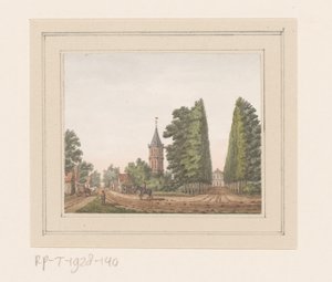منظر لـ Oostkapelle مع Huis Rijnsburg في Zeeland بواسطة مجهول