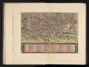 منظر من منظور عين الطائر لروما Antiquae urbis Romae دقة الصورة (...) (العنوان على الكائن) بواسطة جورج براون