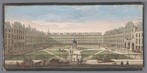 منظر لـ Place Royale في Paris Vûë de la Place Royal (العنوان على الكائن) بواسطة جاك ريغو (ربما)
