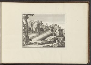 منظر لحطام م. كوريتي م. Curty Sepulchrum (العنوان على الكائن) القصور والمعالم الأثرية في البندقية وليفورنو ونابولي وروما (عنوان السلسلة) بواسطة ملكيور كوزيل (الأول) (ربما)