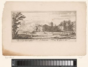 Gezicht op een kerk، te Rome L