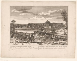 منظر لقصر فرساي وجزء من المدينة Prospectus Arcis et partem civitatis Versailles / منظر للقلعة وجزء واحد من مدينة فرساي / منظر للقلعة وجزء واحد من مدينة فرساي / منظر للقلعة و بواسطة كايزرليخوف