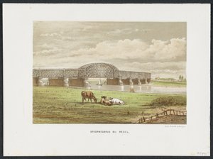جسر سكة حديد Hedelse فوق Maas ، 1870 جسر للسكك الحديدية في Hedel (العنوان على الكائن) جسور السكك الحديدية الرئيسية في هولندا (عنوان السلسلة) بواسطة بروس وشركاه.