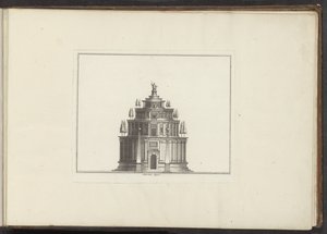 ضريح أغسطس في روما ضريح أوغوستي (العنوان على الكائن) القصور والمعالم الأثرية في البندقية وليفورنو ونابولي وروما (عنوان السلسلة) بواسطة ملكيور كوزيل (الأول) (ربما)