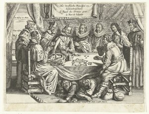 اللعبة حول Schenckenschans ، 1635-1636 The Vorstelijcke Ravelspel om Schenckenschants / Le Ravel des Princes pour le Fort de Schentks (العنوان على الكائن) بواسطة سيمون فان دي باس (ربما)