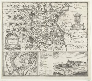خريطة لإمارة أورانج ، 1639 La Principaute d