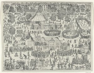 معرض في ساحة في لاهاي ، 1845 معرض Eutopian (العنوان على الكائن) بواسطة vd فين
